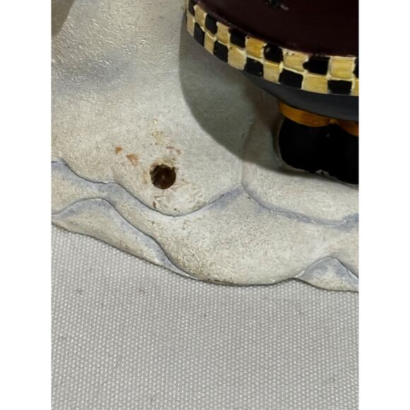 Patriotic Santa Claus & snowman Figurine with flags Resin Folk Art Country cute - Picture 4 of 8